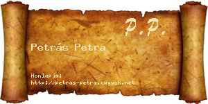 Petrás Petra névjegykártya